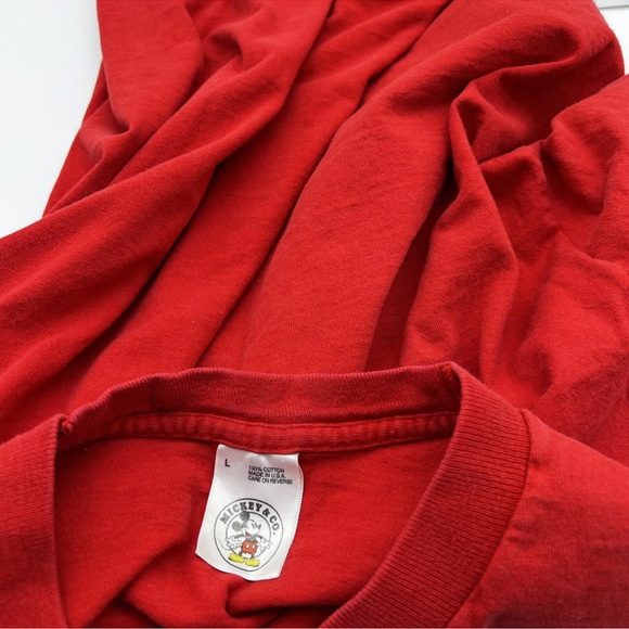 Vintage Mickey & Company Mickey Mouse Single Stitch Embroidered Pullover Shirt L - Picture 9 of 9